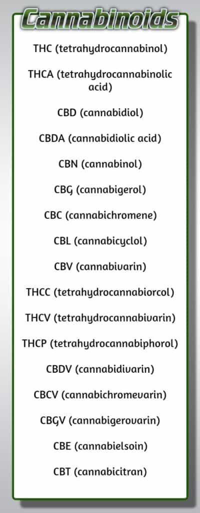 list of cannabinoids produced by weed plants, Percys Grow Room, 