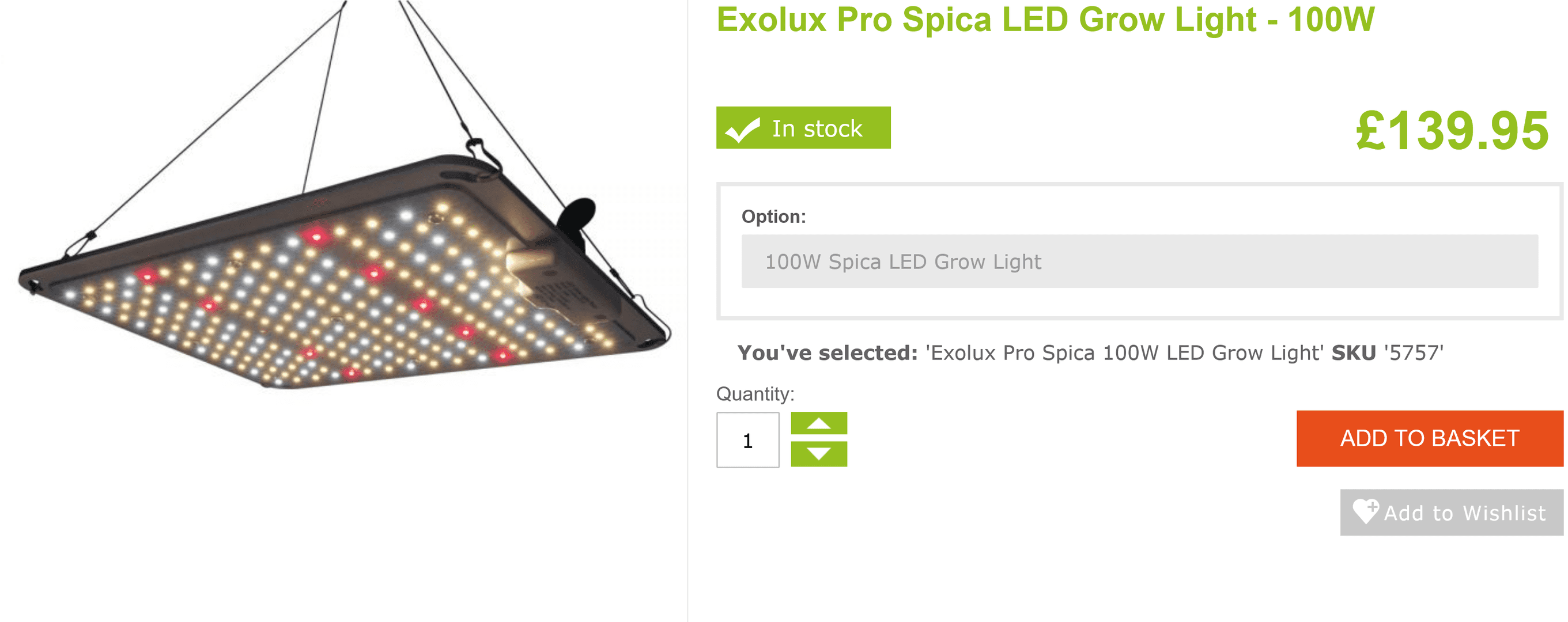 Evolux Pro Spica Grow Light 100w – Lighting – Percys Grow Room